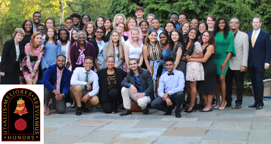 Group photo with Honors College logo